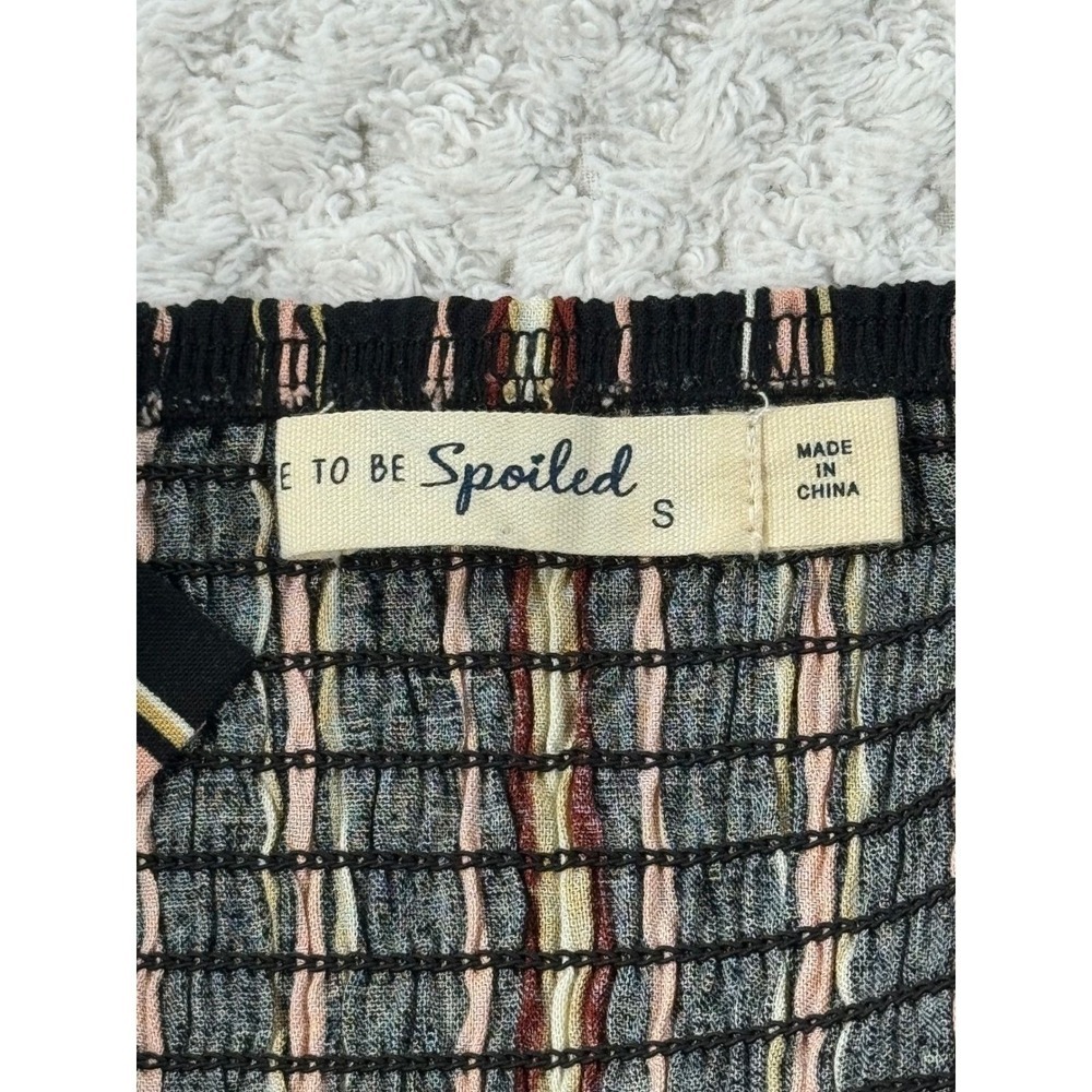 Live To Be Spoiled Striped Two Piece Set Crop Top Wide Leg Pants XS S KOLB017J - Picture 10 of 11